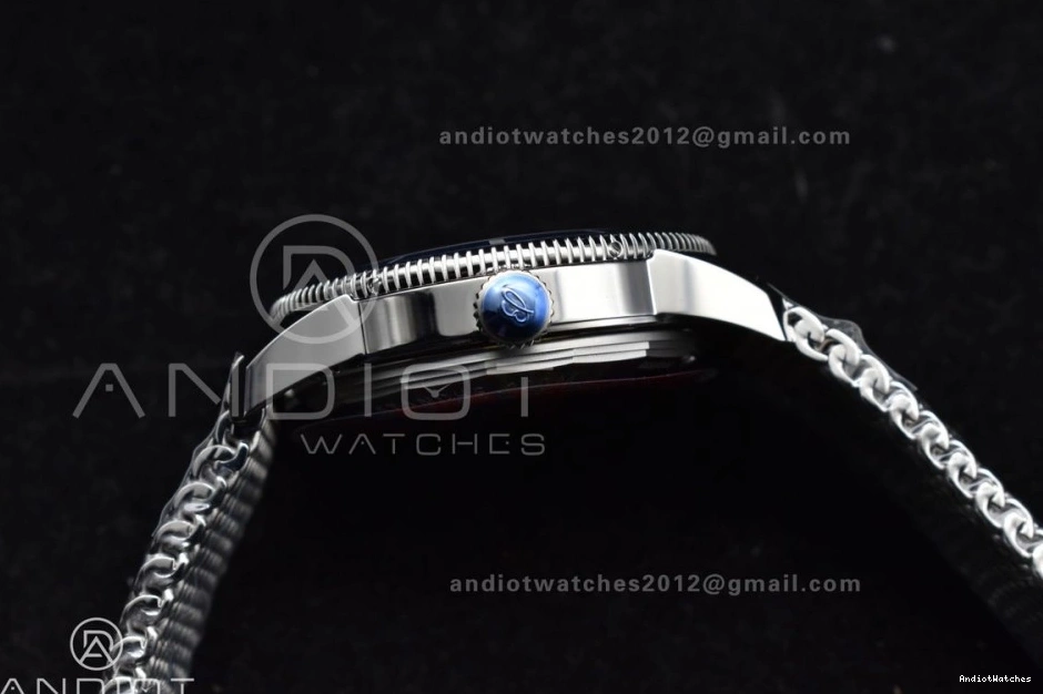 Fashionable Mesh 42mm Ceramic SS Blue Dial Bezel Blue II on 1169 A Heritage SS BLSF SuperOcean Bracelet 0913